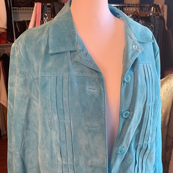 🤎Blue suede jacket - Picture 2 of 6